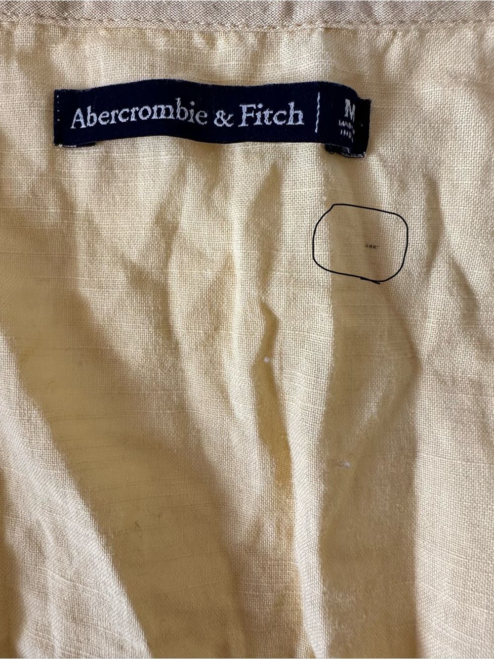 Abercrombie & Fitch Women's Yellow Button-Front Tie-Waist Dress - Picture 5 of 6
